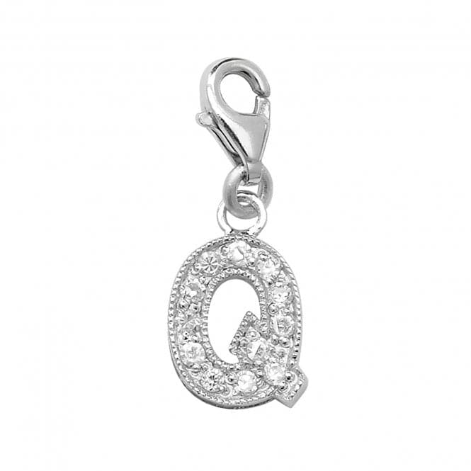 Silver Zirconia Set Initial On Trigger Pendant G6282/QAcotis Silver JewelleryTH - G6282/Q