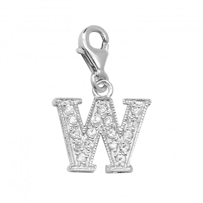 Silver Zirconia Set Initial On Trigger Pendant G6282/WAcotis Silver JewelleryTH - G6282/W