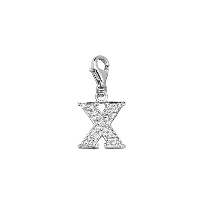 Silver Zirconia Set Initial On Trigger Pendant G6282/XAcotis Silver JewelleryTH - G6282/X