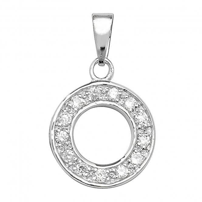 Silver Zirconia Set Initial Pendant G6124/OAcotis Silver JewelleryTH - G6124/O