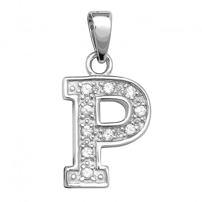 Silver Zirconia Set Initial Pendant G6124/PAcotis Silver JewelleryTH - G6124/P