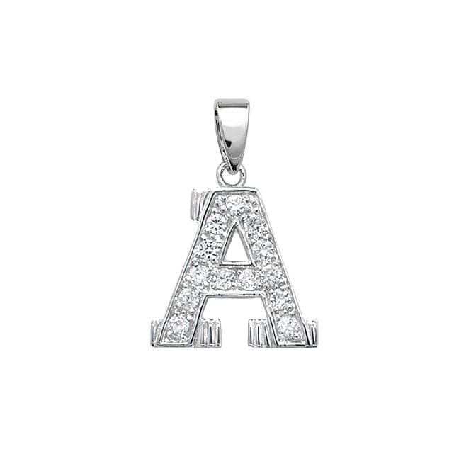 Silver Zirconia Set Initial Pendant G6125/AAcotis Silver JewelleryTH - G6125/A