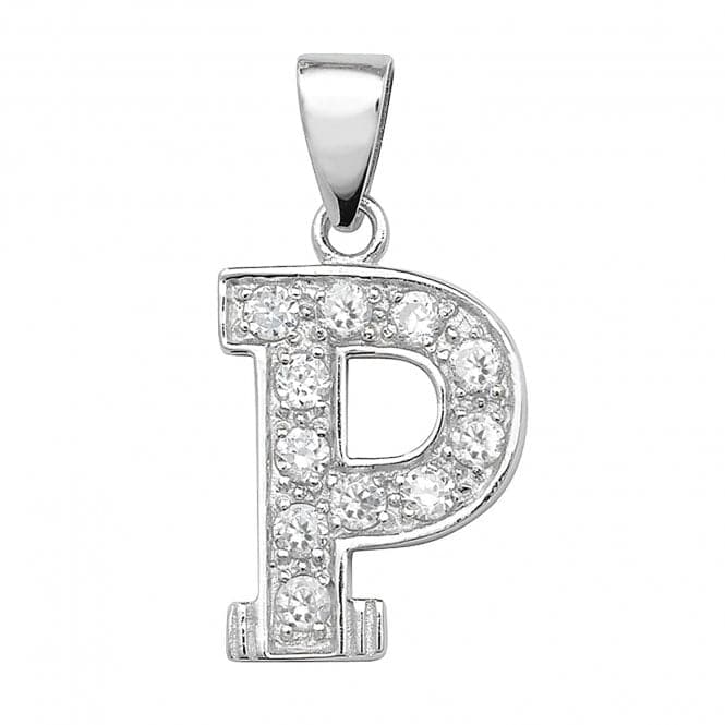 Silver Zirconia Set Initial Pendant G6125/PAcotis Silver JewelleryTH - G6125/P