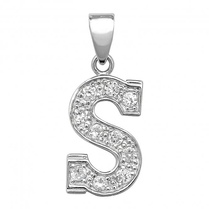 Silver Zirconia Set Initial Pendant G6125/SAcotis Silver JewelleryTH - G6125/S