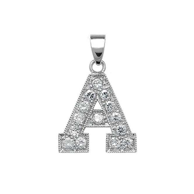 Silver Zirconia Set Initial Pendant G6126/AAcotis Silver JewelleryTH - G6126/A