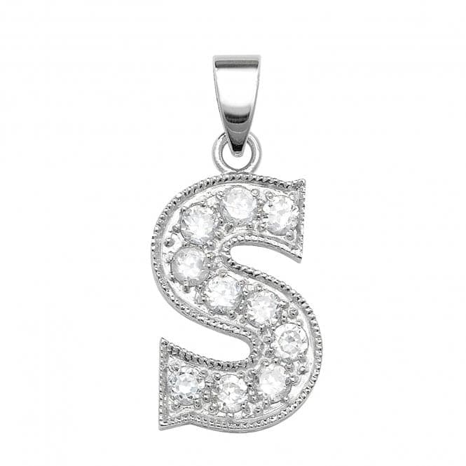 Silver Zirconia Set Initial Pendant G6126/SAcotis Silver JewelleryTH - G6126/S