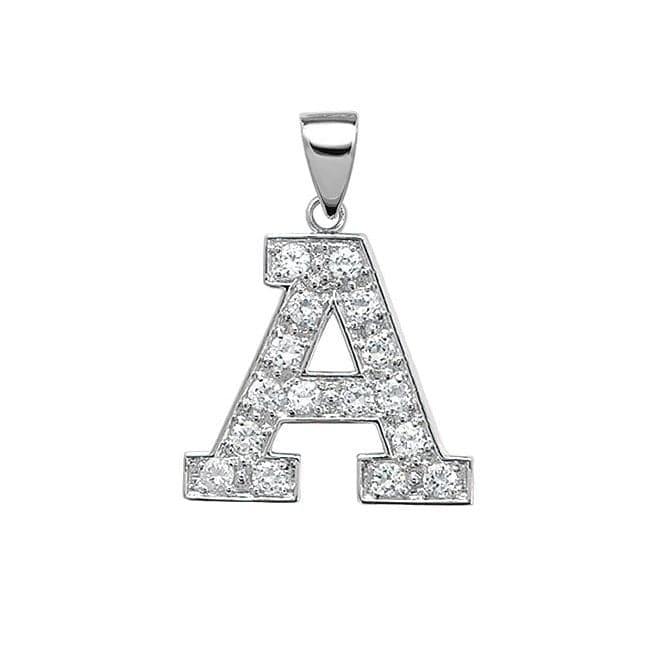 Silver Zirconia Set Initial Pendant G6127/AAcotis Silver JewelleryTH - G6127/A