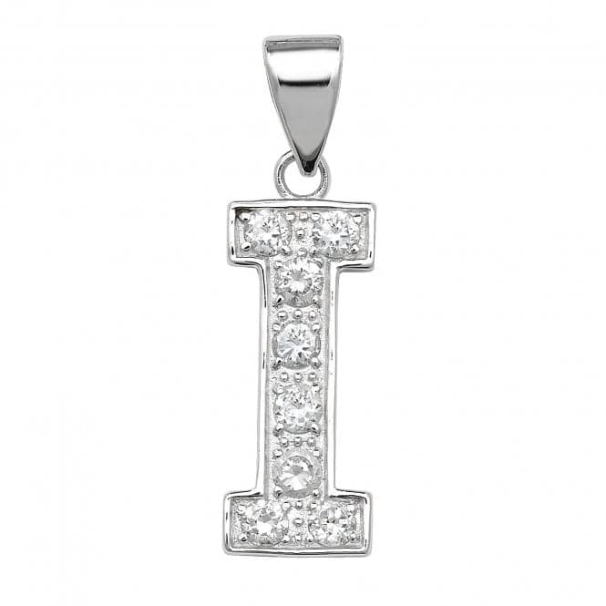 Silver Zirconia Set Initial Pendant G6127/IAcotis Silver JewelleryTH - G6127/I