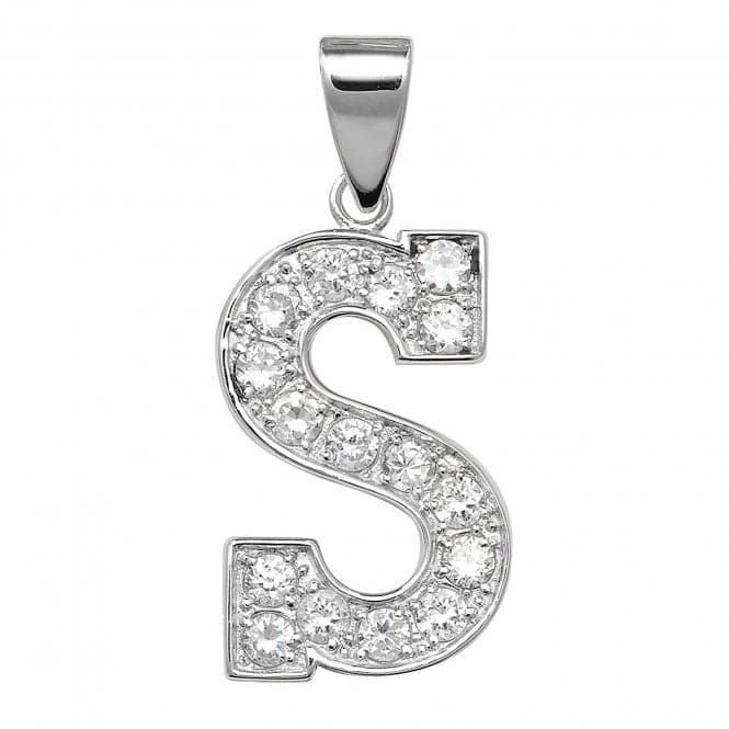 Silver Zirconia Set Initial Pendant G6127/SAcotis Silver JewelleryTH - G6127/S