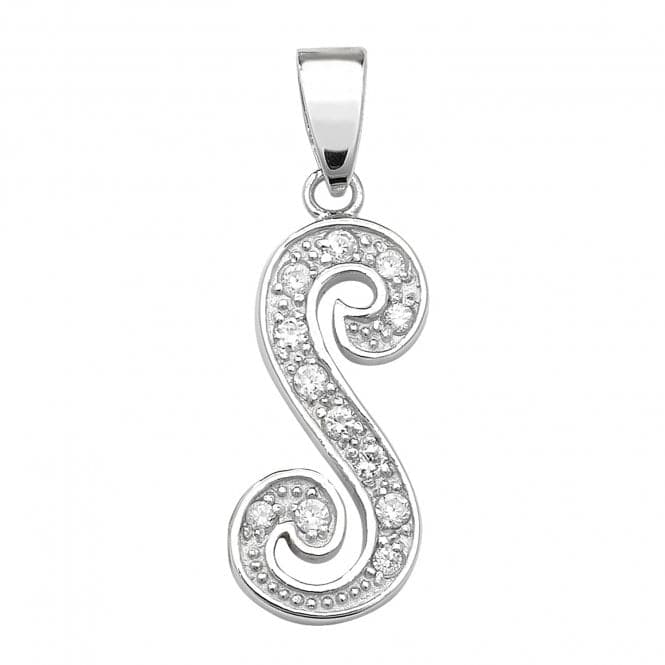 Silver Zirconia Set Initial Pendant G6128/SAcotis Silver JewelleryTH - G6128/S