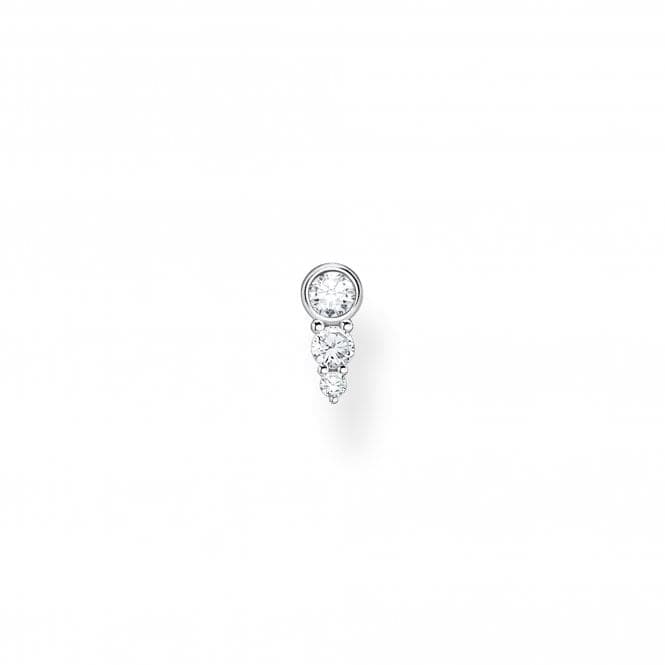 Silver Zirconia Single Ear Stud H2143 - 051 - 14Thomas Sabo Charm Club CharmingH2143 - 051 - 14