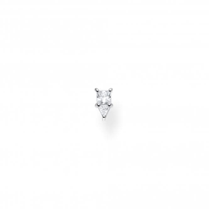 Silver Zirconia Triangle Single Ear Stud H2139 - 051 - 14Thomas Sabo Charm Club CharmingH2139 - 051 - 14