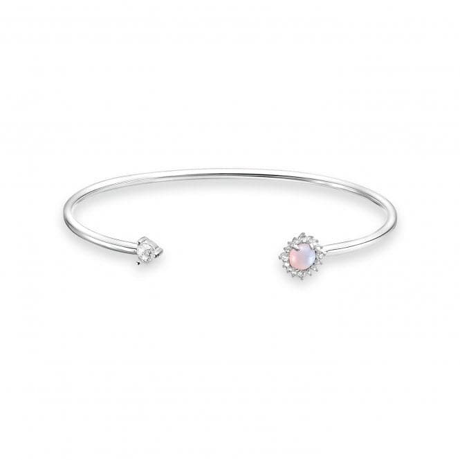 Silver Zirconia Vintage Shimmering Pink Arrow Bangle AR107 - 166 - 7Thomas Sabo Charm Club CharmingAR107 - 166 - 7 - L15.5