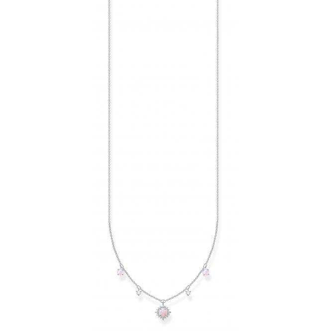 Silver Zirconia Vintage Shimmering Pink Necklace KE2094 - 166 - 7 - L45VThomas Sabo Charm Club CharmingKE2094 - 166 - 7 - L45V