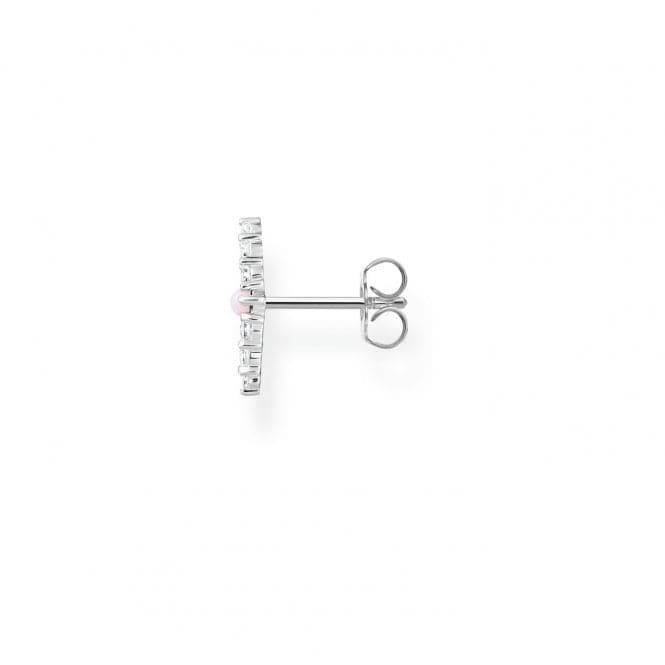 Silver Zirconia Vintage Shimmering Pink Single Ear Stud H2182 - 166 - 7Thomas Sabo Charm Club CharmingH2182 - 166 - 7