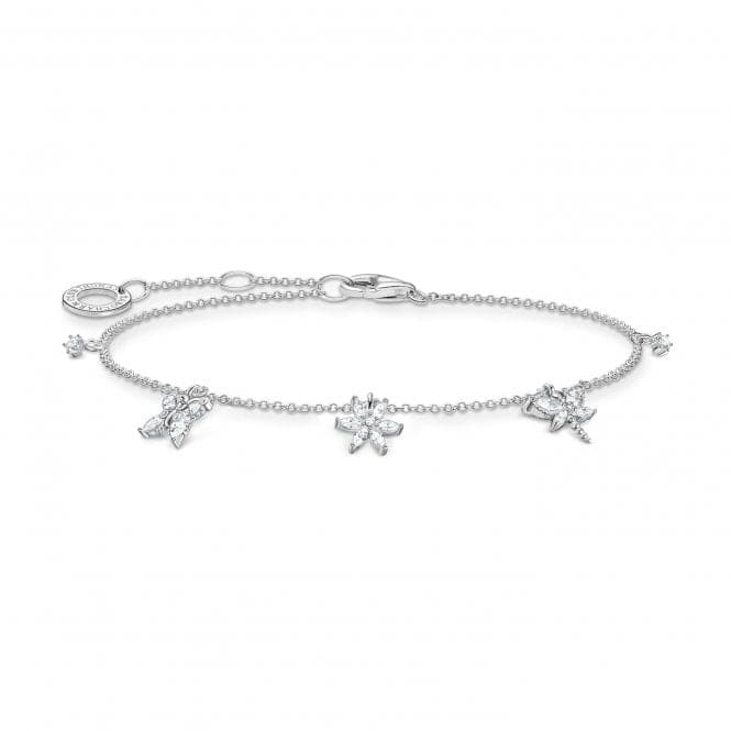 Silver Zirconia White Butterfly Bracelet A2027 - 051 - 14 - L19VThomas Sabo Charm Club CharmingA2027 - 051 - 14 - L19V