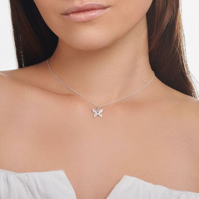 Silver Zirconia White Butterfly Necklace KE2101 - 051 - 14 - L45VThomas Sabo Charm Club CharmingKE2101 - 051 - 14 - L45V