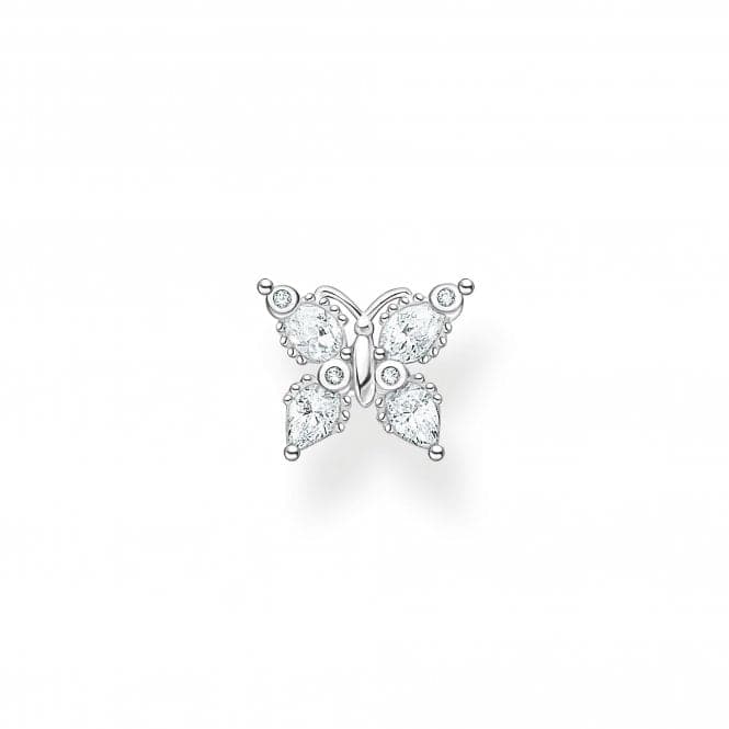Silver Zirconia White Butterfly Single Ear Stud H2195 - 051 - 14Thomas Sabo Charm Club CharmingH2195 - 051 - 14