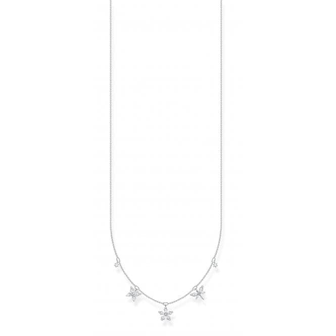 Silver Zirconia White Flowers Necklace KE2100 - 051 - 14 - L45VThomas Sabo Charm Club CharmingKE2100 - 051 - 14 - L45V