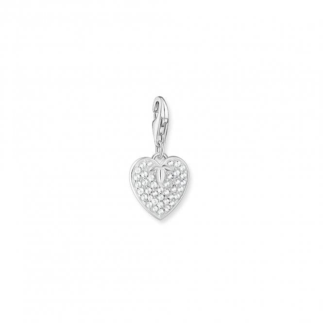 Silver Zirconia White Heart Charm 1864 - 051 - 14Thomas Sabo Charm Club1864 - 051 - 14