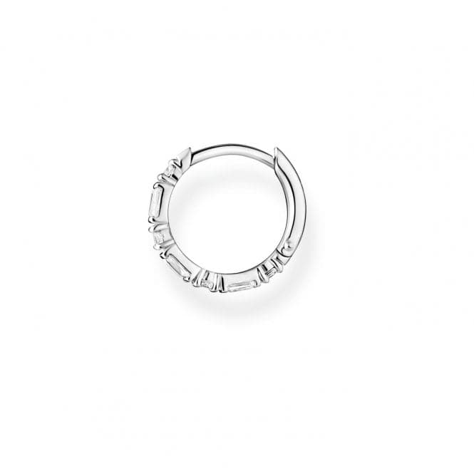 Silver Zirconia White Stones Single Hoop Earring CR666 - 051 - 14Thomas Sabo Charm Club CharmingCR666 - 051 - 14