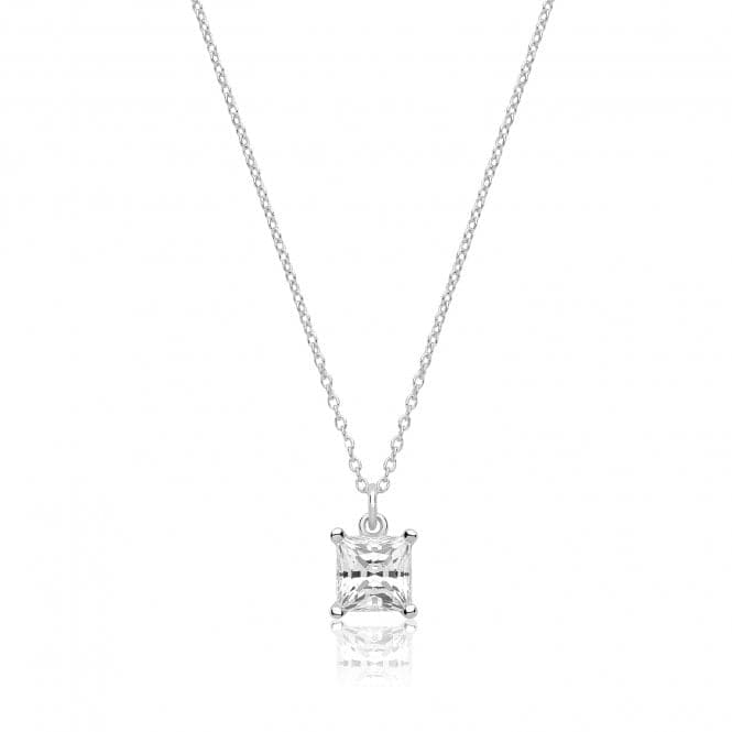 Single Stone 6mm Princess Cut Claw Set Pendant SPG0082Silver & CoSPG0082