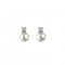 Single White Freshwater 4mm Pearl Zirconia Stud Earrings 3352FPCDew3352FPC
