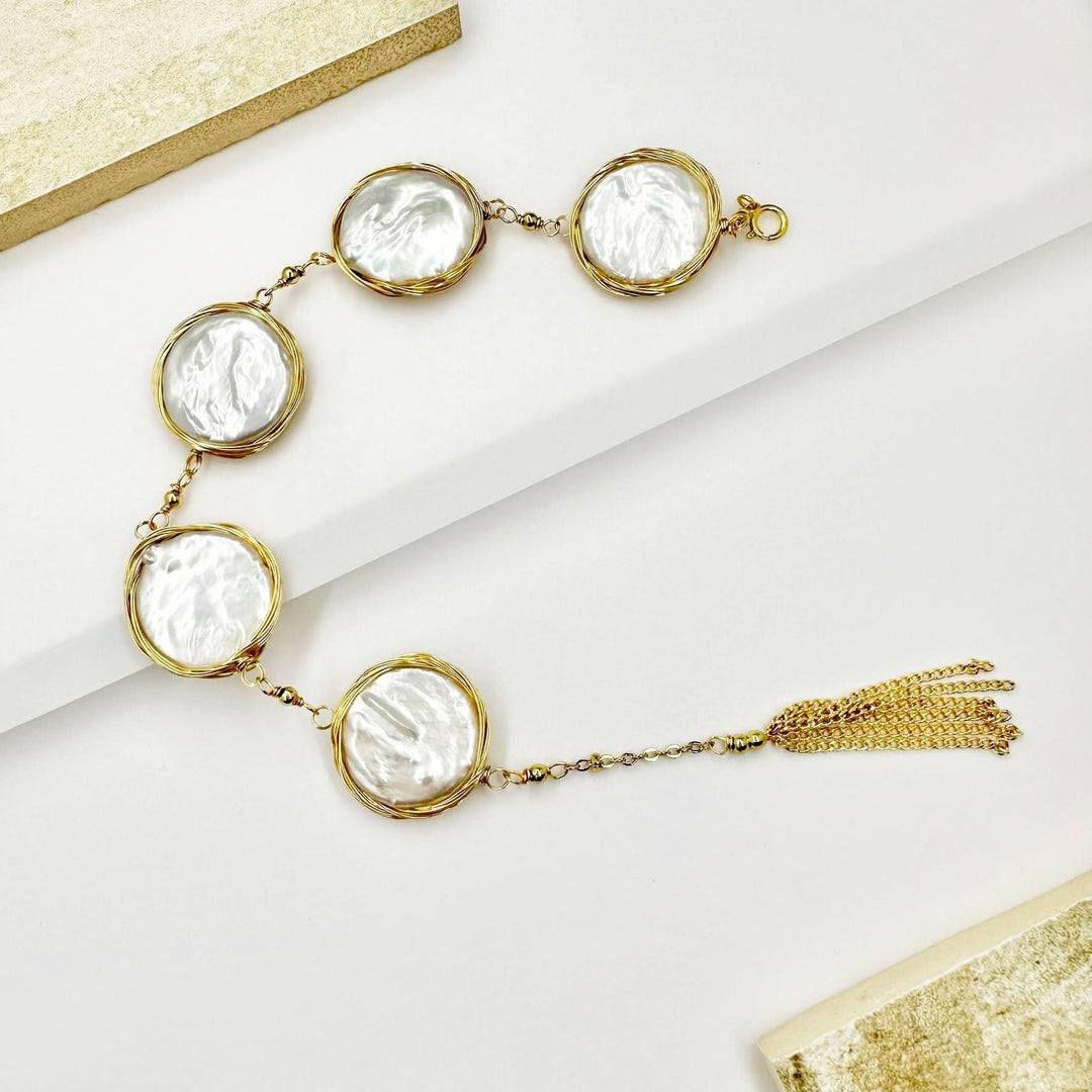 Siren Nugget Cluster Barocco Pearl Bracelet