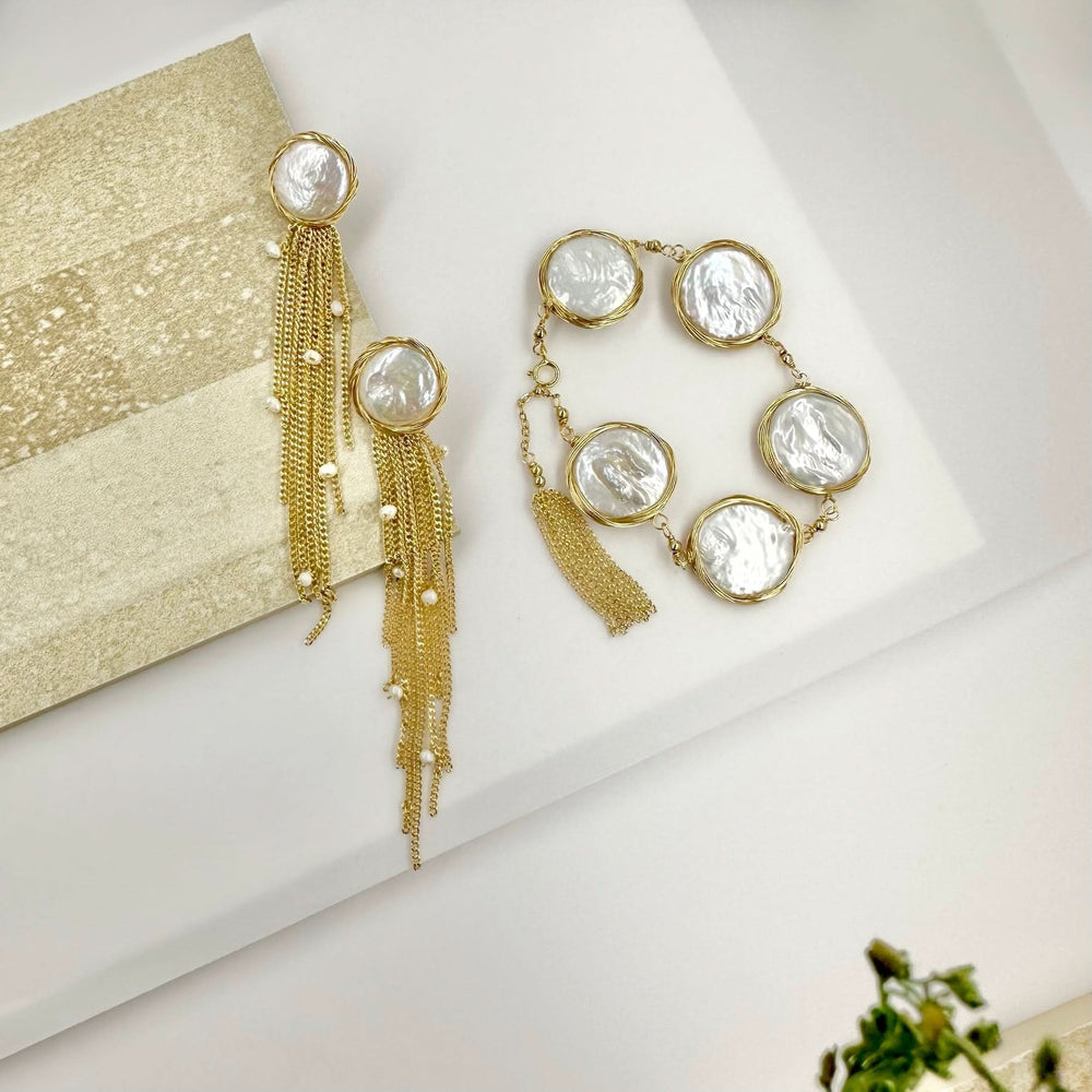 Siren Nugget Cluster Barocco Pearl Bracelet