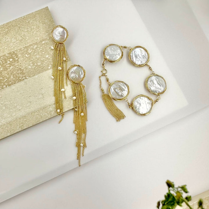 Siren Nugget Cluster Barocco Pearl Bracelet