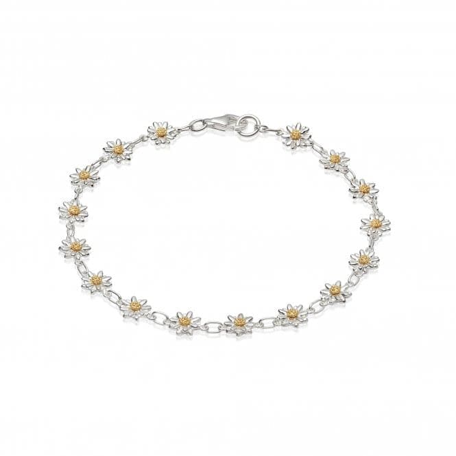 Sixteen Bellis Daisy Chain 18ct Gold Plated Bracelet BR6005DaisyBR6005