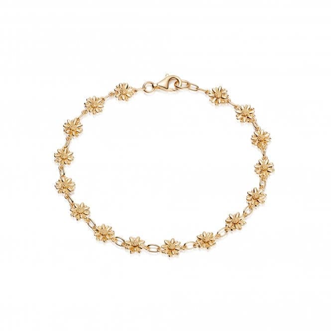 Sixteen Bellis Daisy Stud 18ct Gold Plated Bracelet BR6005_GPDaisyBR6005_GP