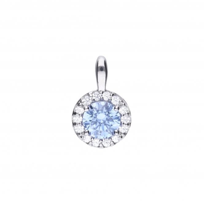 Sky Blue Cubic Zirconia Pave Pendant P4780DiamonfireP4780