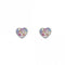 Small Heart Multi Zirconia Stud Earrings 37814MCZDew37814MCZ