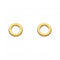 Small Open Circle Gold Plated Stud Earrings 4830GDDew4830GD