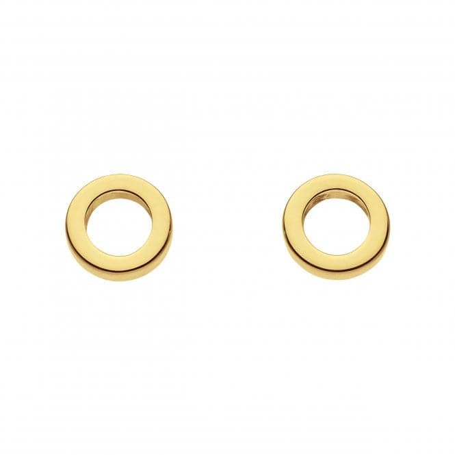 Small Open Circle Gold Plated Stud Earrings 4830GDDew4830GD