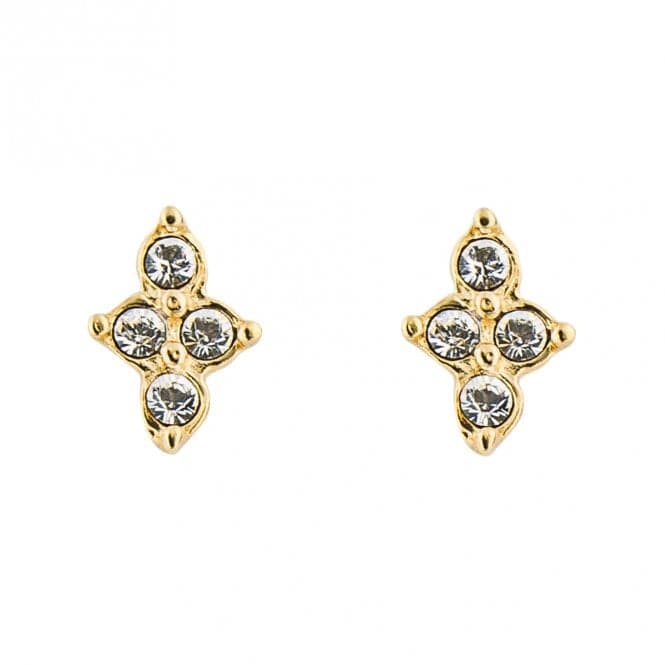 Small Zirconia Flower Stud Earrings E6264CBeginningsE6264C