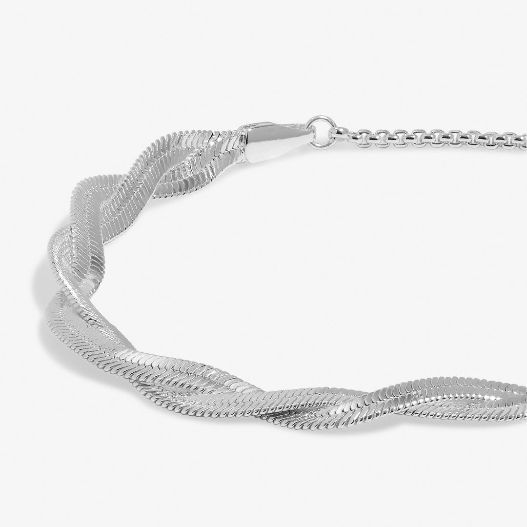 Snake Chain Bar Silver Plated Bracelet 7892Joma Jewellery7892