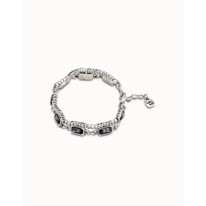 Snake Grey Faceted Crystal BraceletUNOde50PUL2239NGRMTL0U
