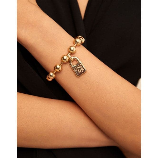 Snowflake Golden Metal BraceletUNOde50PUL1215ORO0000M