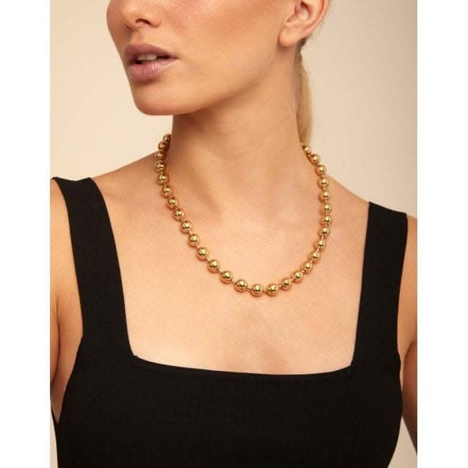 Snowflake Golden Metal NecklaceUNOde50COL1390ORO0000U