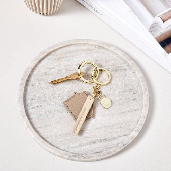 Soft Tan Chain Keyring 'Home Sweet Home' KLB3045Katie LoxtonKLB3045