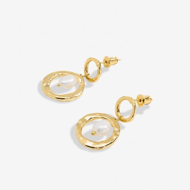 Solaria Baroque Pearl Gold Plated Hoop Earrings 7156Joma Jewellery7156