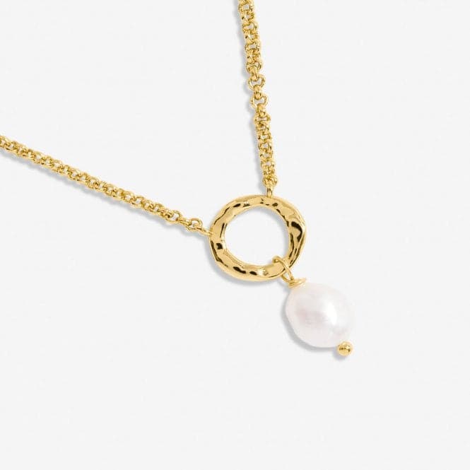 Solaria Baroque Pearl Gold Plated Zirconia 46cm + 5cm Necklace 7160Joma Jewellery7160