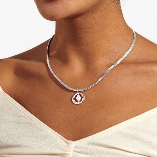 Solaria Baroque Pearl Silver Plated Pendant 46cm + 5cm Necklace 7144Joma Jewellery7144