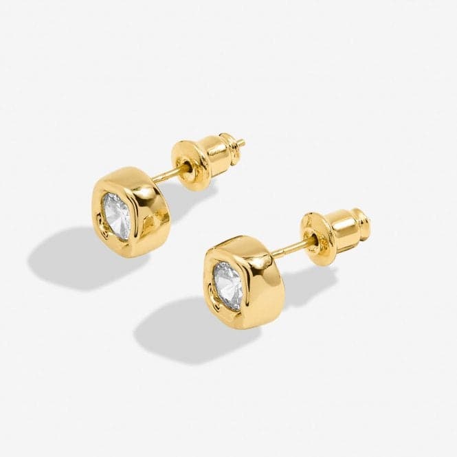 Solaria Zirconia Gold Plated Stud Earrings 7165Joma Jewellery7165