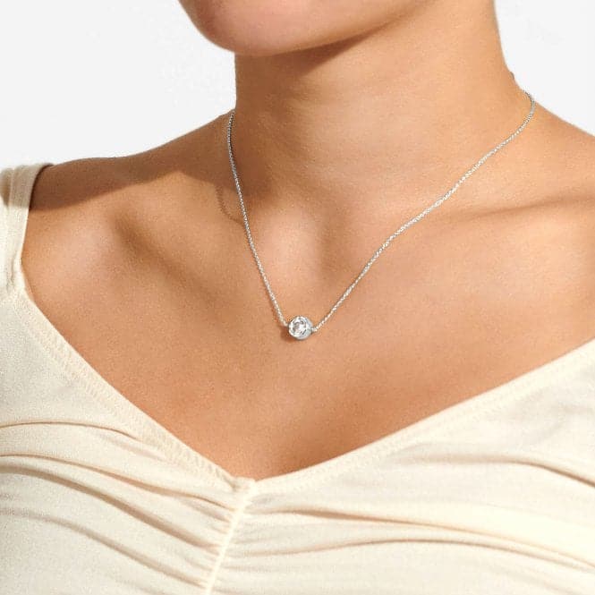 Solaria Zirconia Silver Plated 40cm + 5cm Necklace 7169Joma Jewellery7169