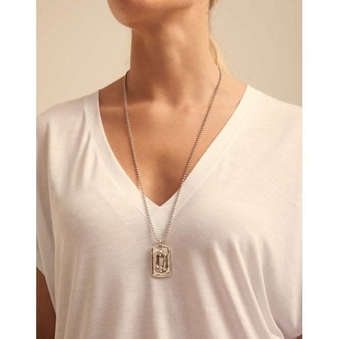 Soldier Silver Metal NecklaceUNOde50COL1679MTL0000U