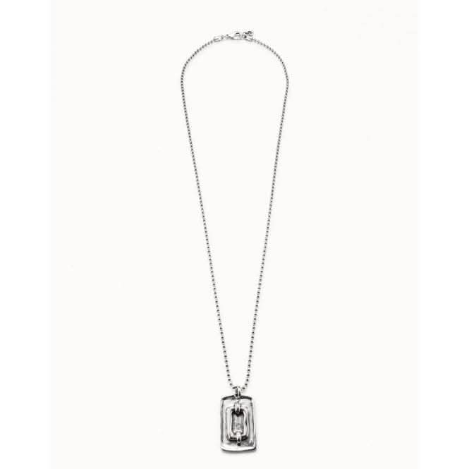 Soldier Silver Metal NecklaceUNOde50COL1679MTL0000U