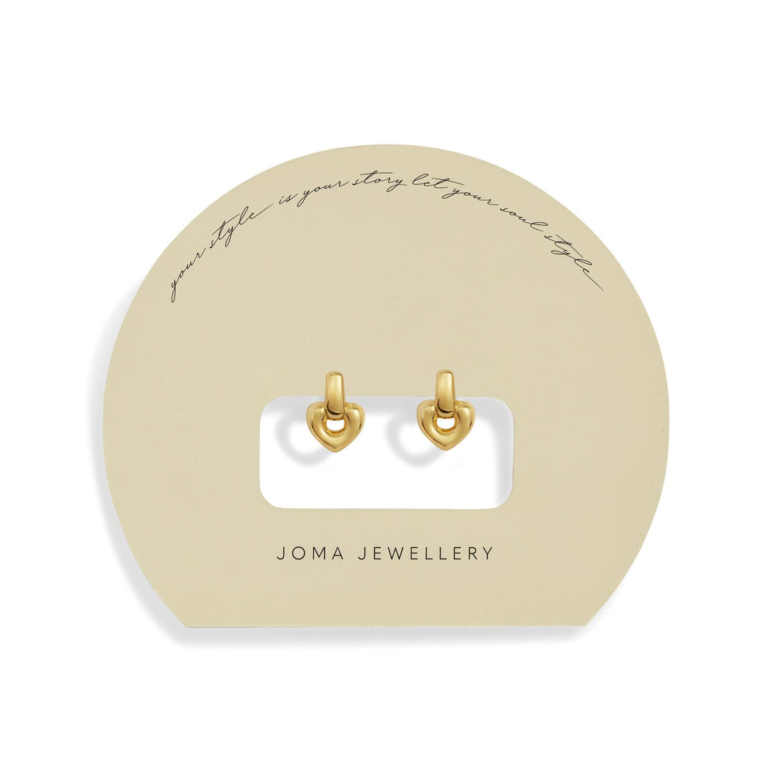 Soul Shine Drop Heart Gold Plated Earrings 7607Joma Jewellery7607